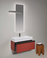 Antonio Lupi Atelier Комплект подвесной мебели 90х50хh37.5см, с раковиной, с 1 ящиком, цвет: Terracotta goffrato