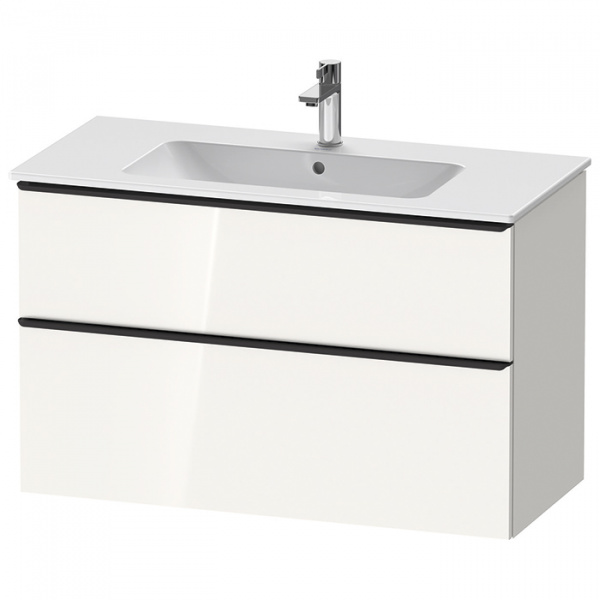 Duravit D-Neo Тумбочка подвесная 62.5x101x46.2 см, раковина, 1 ящик цвет: белый высокоглянцевый