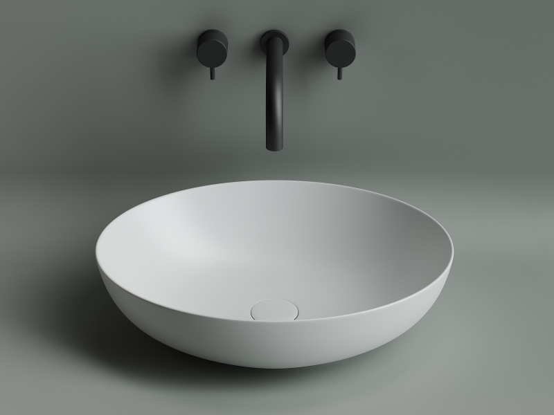 Умывальник чаша накладная овальная (цвет Белый Матовый) Element 520*395*130мм Ceramica Nova белый матовый CN6017MW