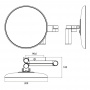 EMCO Evo Зеркало косметическое, LED, Ø209мм,  двойной, 3x кратное увеличение, подвесной, цвет: черный
