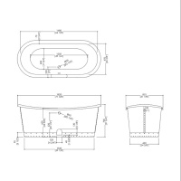Devon&Devon Ambra Ванна чугунная отдельностоящая 182x81xh70,5cм