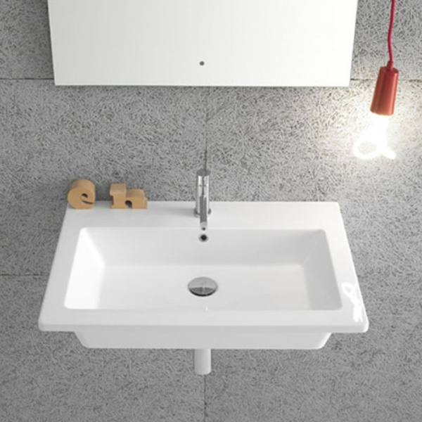 Globo Forty3 Раковина 70х47х14 см, без отв., цвет: белый