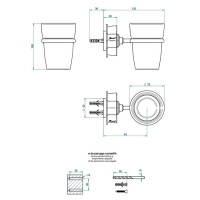 THG Petale De Cristal Clair Стакан стеклянный, подвесной, цвет: хром
