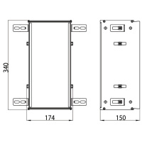 EMCO Asis Монтажная рама 17.4х34см., для встраиваемых модулей 150 и 2.0
