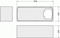 Опора из стиропора для ванны Duravit Starck, 167x67