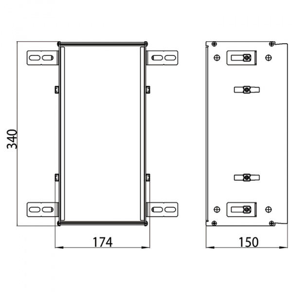 EMCO Asis Монтажная рама 17.4х34см., для встраиваемых модулей 150 и 2.0