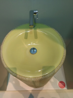 Bette Lux Oval Couture Раковина 55х90 см, 1 отв., с текстильным подиумом цвет: болотный