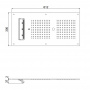 Carimali MyDream Верхний душ 600х300 мм, потолочный, 242 форсунки, 3 потока воды: дождь, одинарный каскад, распылитель, хромотерапия, цвет: хром