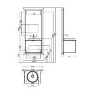 EMCO Touch 600 classic Комплект мебели с выдвижным ящиком, черный/черный