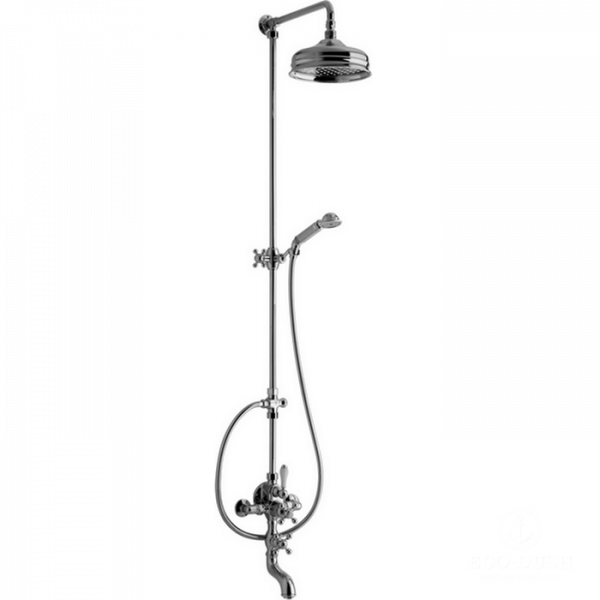 CISAL Arcana Термостатический смеситель для ванны/душа с душевым комплектом и верхним душем, цвет: хром