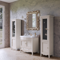 TW Veronica, База с раковиной Simas AR864bi*1 90*56см, с 1отв., 2 распашные дверки+1 выдв.ящик, доводч. Blum, ручки: Riflesso бронза, Цвет: vintage