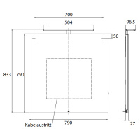 EMCO Зеркало со LED подсветкой, B79xH79см