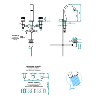 THG Masque de Femme metal grave Смеситель для раковины, 3 отв., цвет: хром