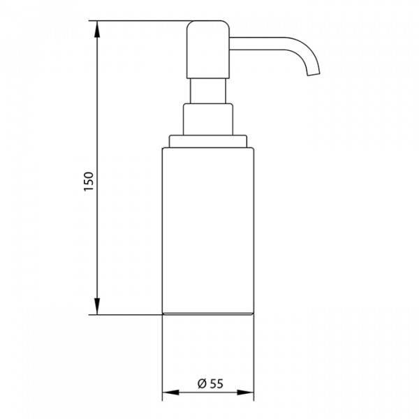 Дозатор настольный Bongio Stelth, цвет: хром
