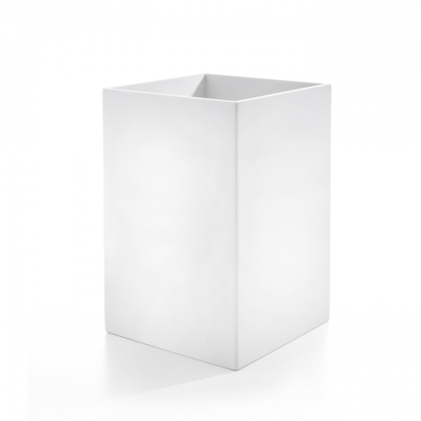 3SC Mood White Ведро, без крышки, 20х30х20 см, композит Solid Surface, цвет: белый матовый