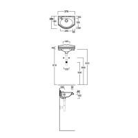 SIMAS Arcade Раковина 37х28 см, 1 отв., цвет: белый