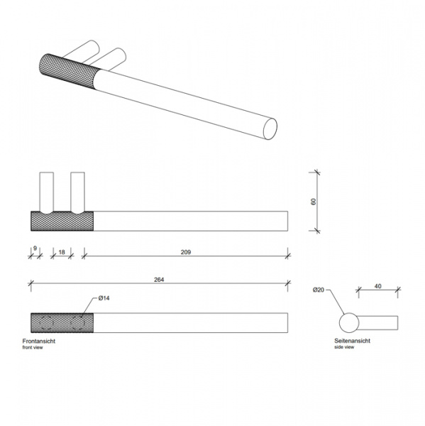 Decor Walther Club HTH Полотенцедержатель 25см, подвесной, цвет: темная бронза / золото матовое