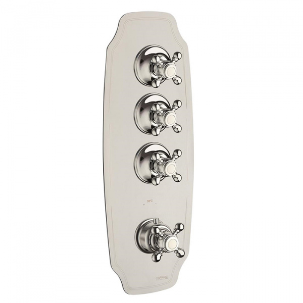 Carimali Colonial Смеситель термостатический, встраиваемый, на 3 выхода, цвет: хром