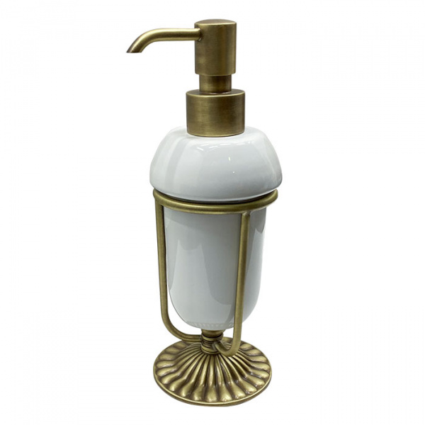 Sbordoni Sabina Дозатор настольный керамический, цвет: белый/бронза
