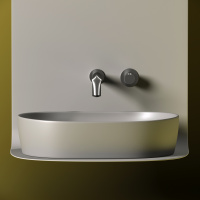 Умывальник чаша накладная овальная (цвет Антрацит Матовый) Element 600*415*135мм Ceramica Nova антрацит матовый 