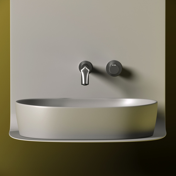 Умывальник чаша накладная овальная (цвет Антрацит Матовый) Element 600*415*135мм Ceramica Nova антрацит матовый 