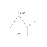 Fantini Fontane Bianche Верхний душ, D20 см, цвет: Matt Gun Metal PVD