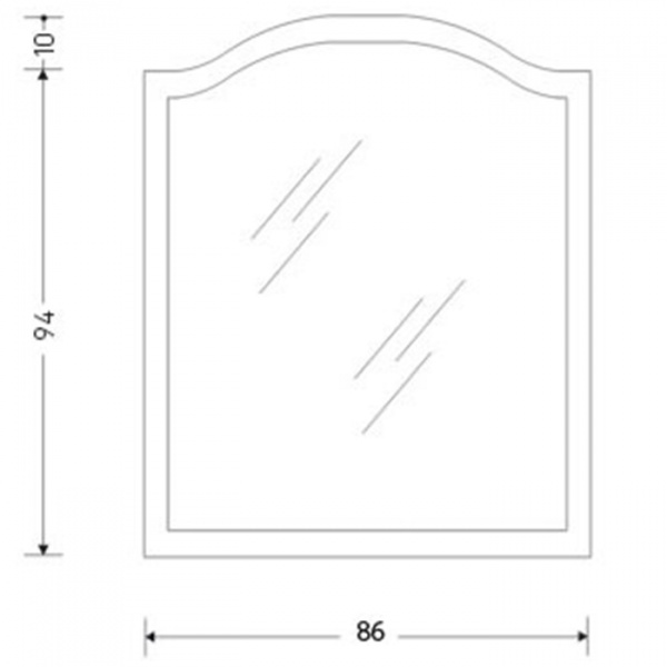 EBAN Sagomata Зеркало в раме 85х104см, цвет: noce