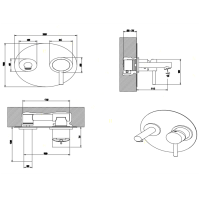 Gessi Ovale Встраиваемый однорычажный смеситель с инд.длиной излива (70-300мм), внешняя часть, цвет: хром