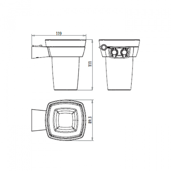 Gattoni Boomerang Подвесной стакан прозрачный, цвет:  хром