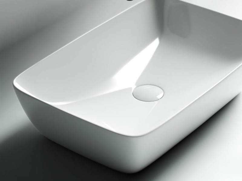 Умывальник чаша FORM накладная прямоугольная 580*380*145мм Ceramica Nova белый CN2003