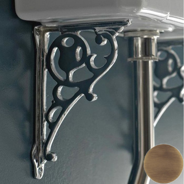 Sbordoni Romana Держатели для высокого бачка 5128, ажурные (пара), цвет: бронза