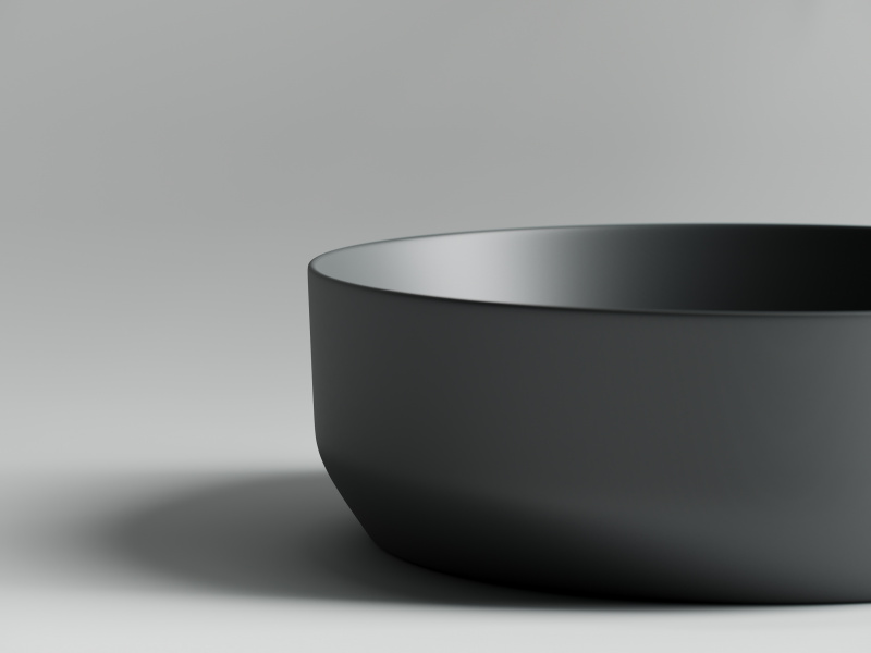 Умывальник чаша накладная круглая (цвет Темный Антрацит Матовый) Element 390*390*120мм Ceramica Nova темный антрацит матовый CN6022MDH