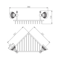 Nicolazzi Impero Полочка-решетка, подвесной, цвет: хром