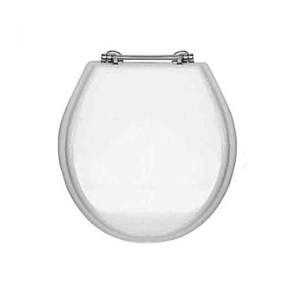 Devon&Devon Rose Сиденье для унитаза из мдф, с микролифтом, цвет: белый/хром