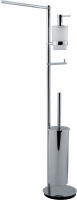 Стойка с дозатором для мыла, держателем для полотенца и туалетной бумаги, ёршиком напольная Vetta Rubinetterie ACR