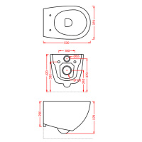 Artceram FILE 2.0 Унитаз подвесной безободковый 36х52 см., с креплениями, цвет: Blu denim