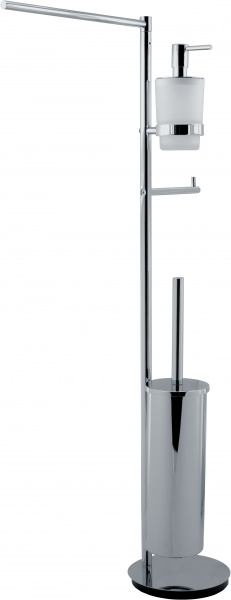 Стойка с дозатором для мыла, держателем для полотенца и туалетной бумаги, ёршиком напольная Vetta Rubinetterie ACR