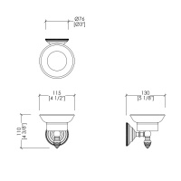 Devon&Devon Black Diamond Мыльница подвесная, черная керамика, цвет: бронза