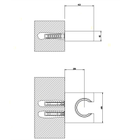Gessi Rettangolo Держатель неподвижный для душевой лейки, цвет: хром