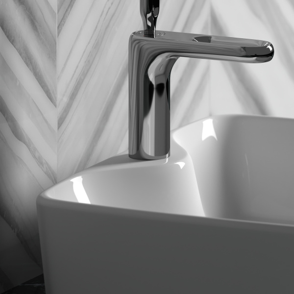 Умывальник чаша накладная прямоугольная Element 480*370*130мм Ceramica Nova белый 