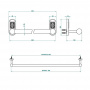 THG Oceania Полотенцедержатель 90см., подвесной, цвет: хром