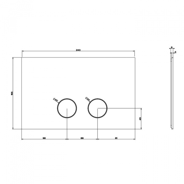 Gessi Клавиша смыва для унитаза, двойная, для систем инсталляций Geberit Sigma8 и Sigma12, цвет: черный матовый