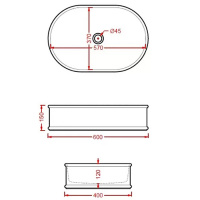 Artceram Atelier Раковина 60x40х15 см, без отв., накладная, без перелива, цвет: черный