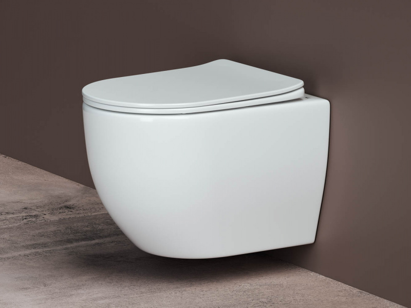 Подвесной унитаз Mia Rimless Ceramica Nova белый CN1805