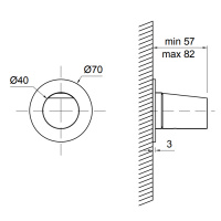 Antonio Lupi Indigo Переключатель поток на 2 выхода, цвет: графит