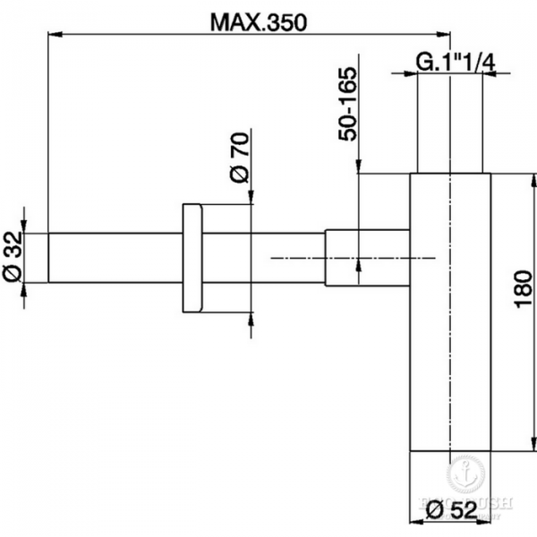 CISAL Сифон 1&quot1/4, ZA00407021, цвет: хром