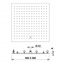 Bongio Soffioni Верхний душ 500х500 мм, цвет: хром