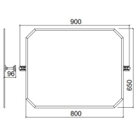 Sbordoni Diamante Зеркало 90х65см, цвет: никель