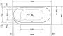Ванна акриловая Duravit Darling New 190x90 угловая ассиметричная правая, пристенная