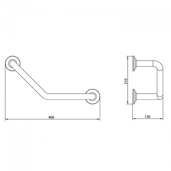 Bongio Brasil&Hotelerie Поручень для ванны, подвесной,  цвет: хром